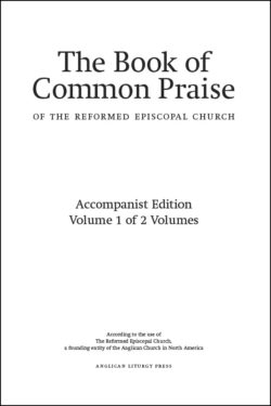 book cover of the book of common praise 2017 accompanist edition volume 1 and 2