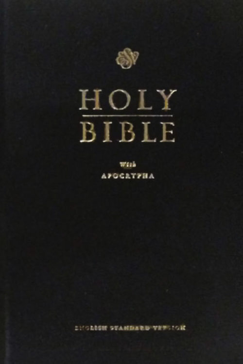 book cover of holy bible with apocrytha