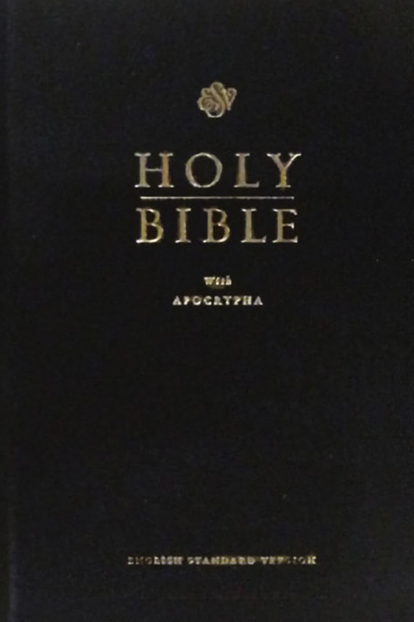 book cover of holy bible with apocrytha